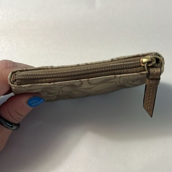 Coach Signature C Coin Purse with Metallic Good Trim - Picture 7 of 15